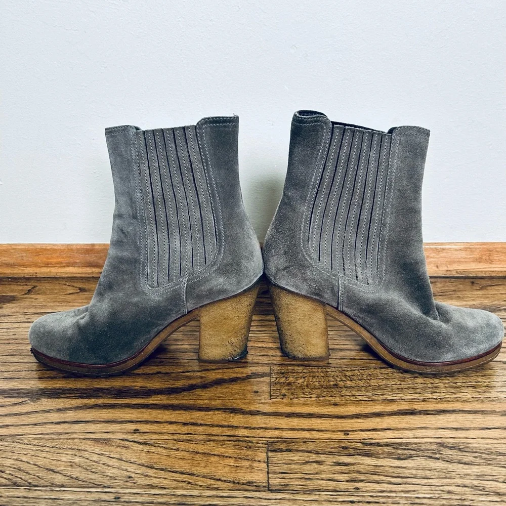 Prada Chelsea Suede Heeled Boots - Picture 11 of 16